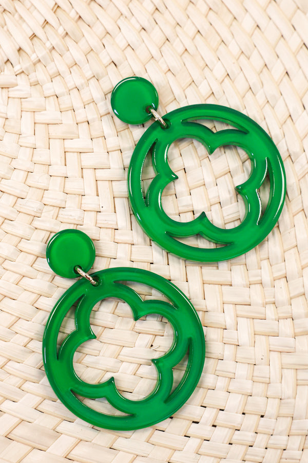 Just For You Green Earrings