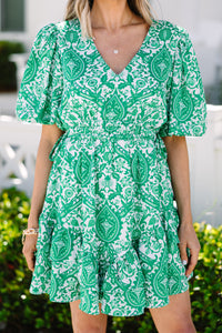 Wanna Be With You Green Floral Dress