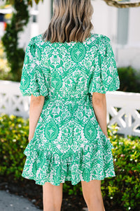Wanna Be With You Green Floral Dress