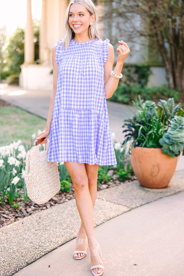 All That You Are Lavender Purple Gingham Dress – Shop the Mint