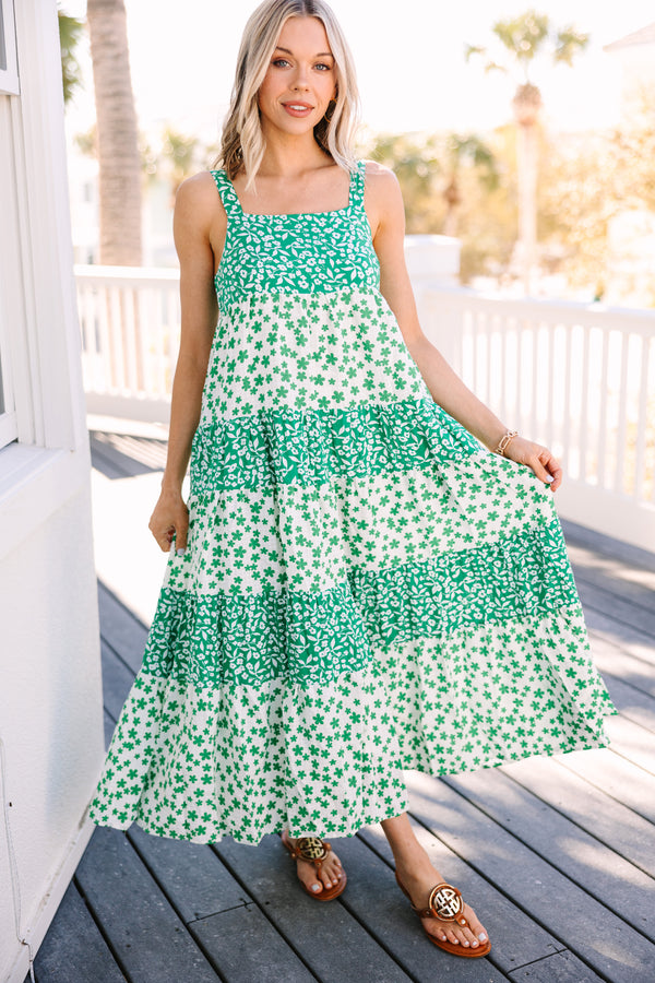 What You Love Green Ditsy Floral Midi Dress Shop the Mint What You Love Green Ditsy Floral Midi Dress Shop the Mint