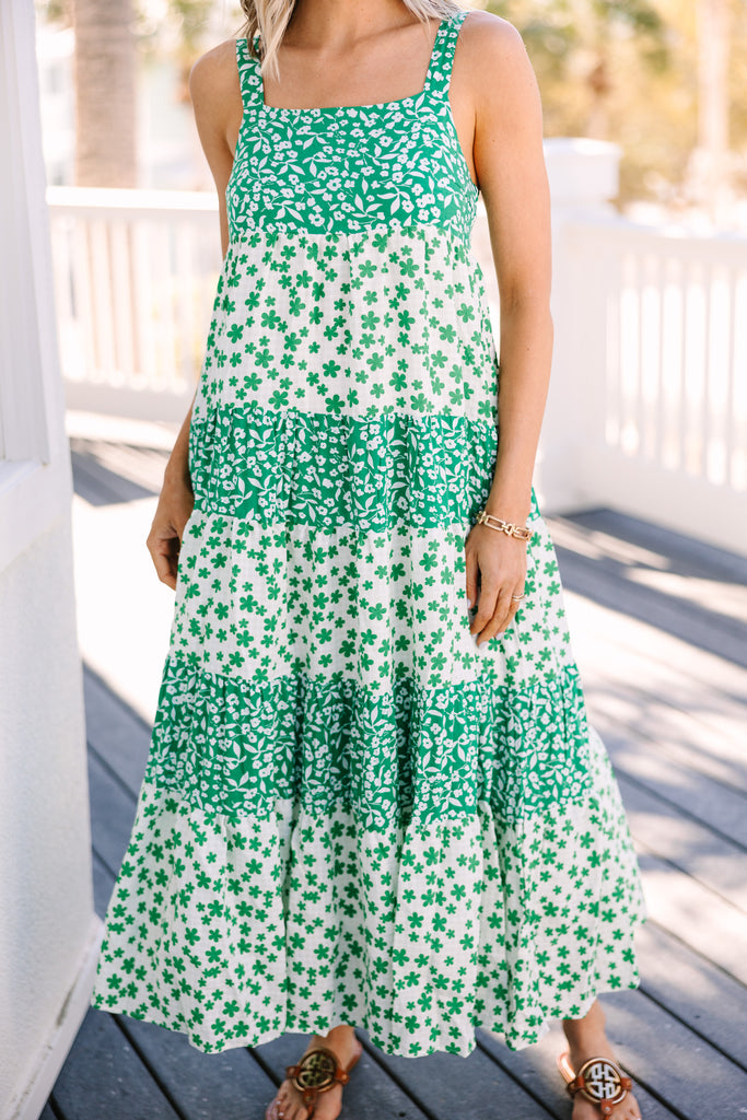 What You Love Green Ditsy Floral Midi Dress – Shop the Mint