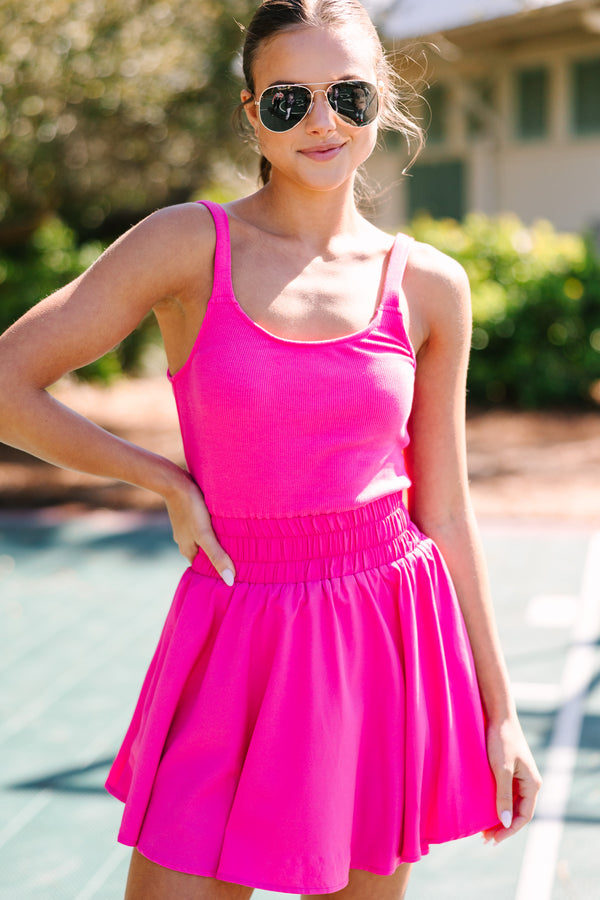 See You On The Court Hot Pink Tennis Dress