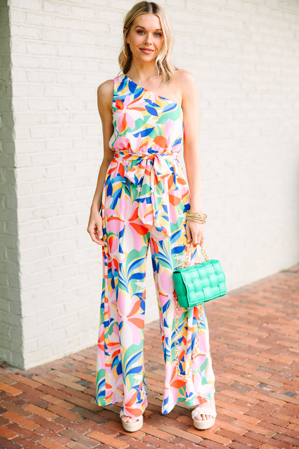 Can't Wait Pink Abstract Jumpsuit – Shop the Mint