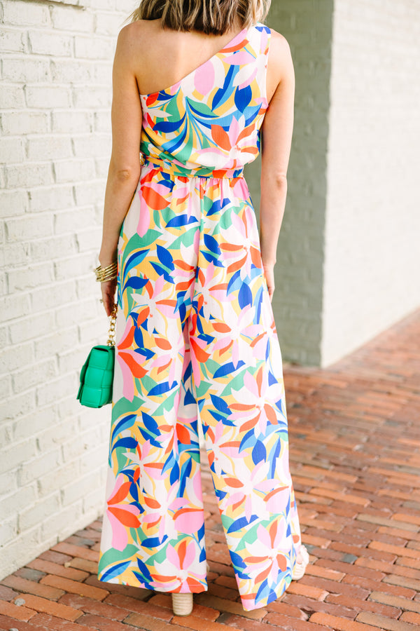 Can't Wait Pink Abstract Jumpsuit