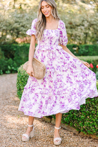 Embrace The Love Purple Floral Maxi Dress