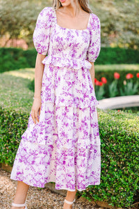 Embrace The Love Purple Floral Maxi Dress