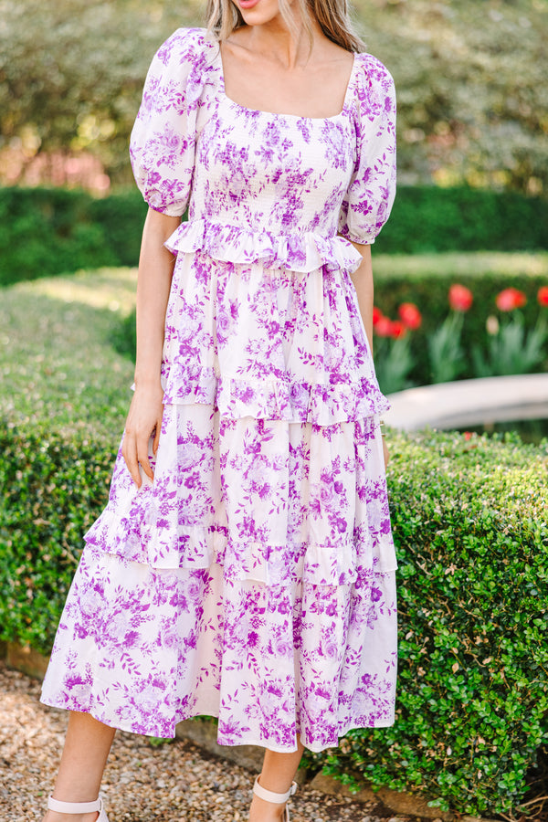 Embrace The Love Purple Floral Maxi Dress – Shop the Mint