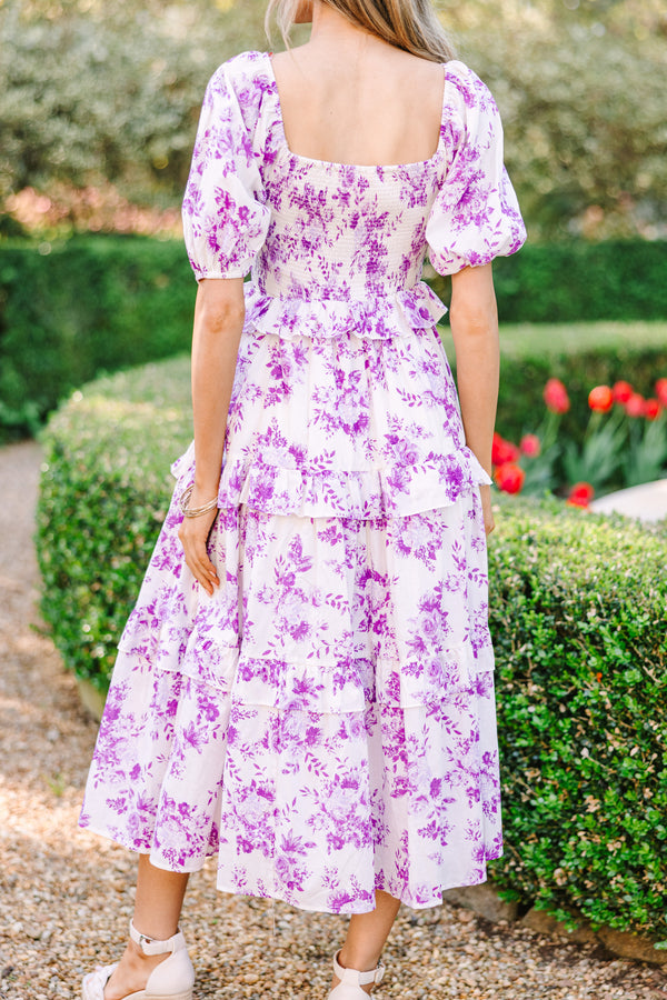 Embrace The Love Purple Floral Maxi Dress