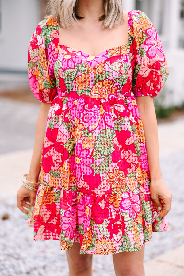 A Pretty Puff-Sleeve Mini Dress That's Fun, Flirty + Floral - The Mom Edit