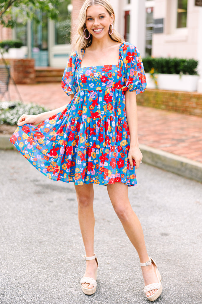 All In A Dream Blue Floral Babydoll Dress – Shop the Mint