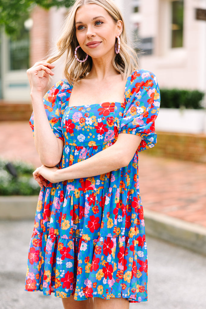 All In A Dream Blue Floral Babydoll Dress – Shop the Mint