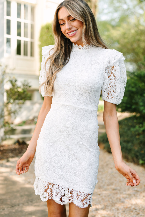 casual white lace dress Count On You White Lace Dress – Shop the Mint