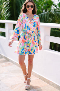 Bold Views Pink Abstract Dress – Shop the Mint