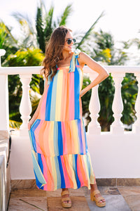 Want You Back Pink Striped Maxi Dress