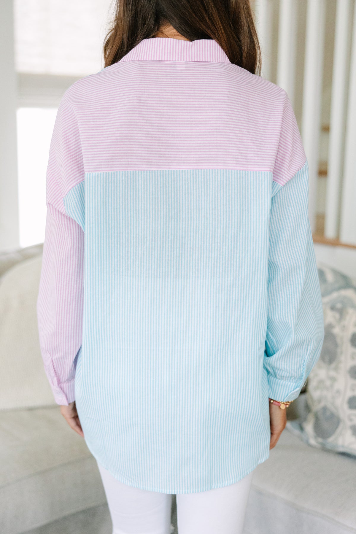 Katia Textured Button Down Top - Dusty Pink