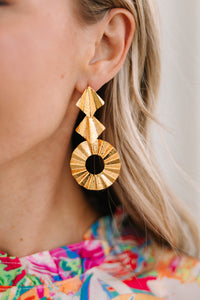 Treasure Jewels: Triple Ivy Gold Drop Earrings