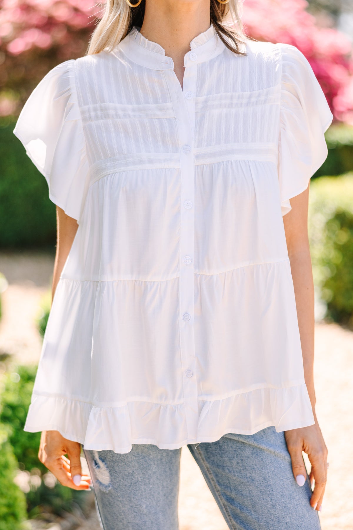 Ivory White Blouse