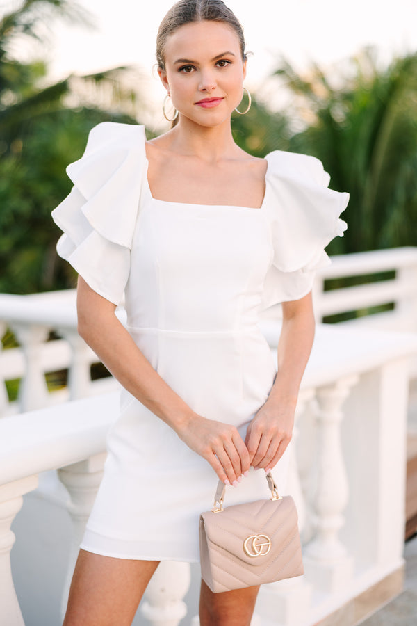 All For Love White Ruffled Dress – Shop the Mint All For Love White Ruffled Dress – Shop the Mint