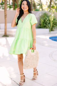 Get What You Need Lime Green Babydoll Dress