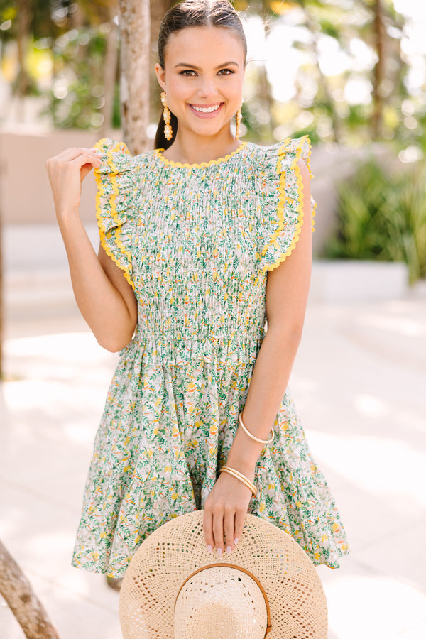 Better Than Before Green Ditsy Floral Dress Shop the Mint Better Than Before Green Ditsy Floral Dress Shop the Mint