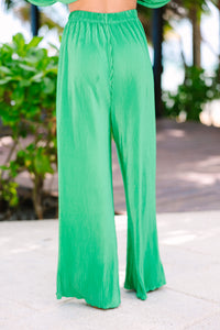 With Ease Kelly Green Pleated Pants