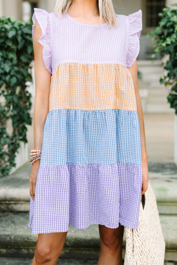 Call Them Out Pink Gingham Babydoll Dress