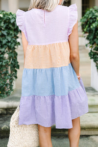 Call Them Out Pink Gingham Babydoll Dress