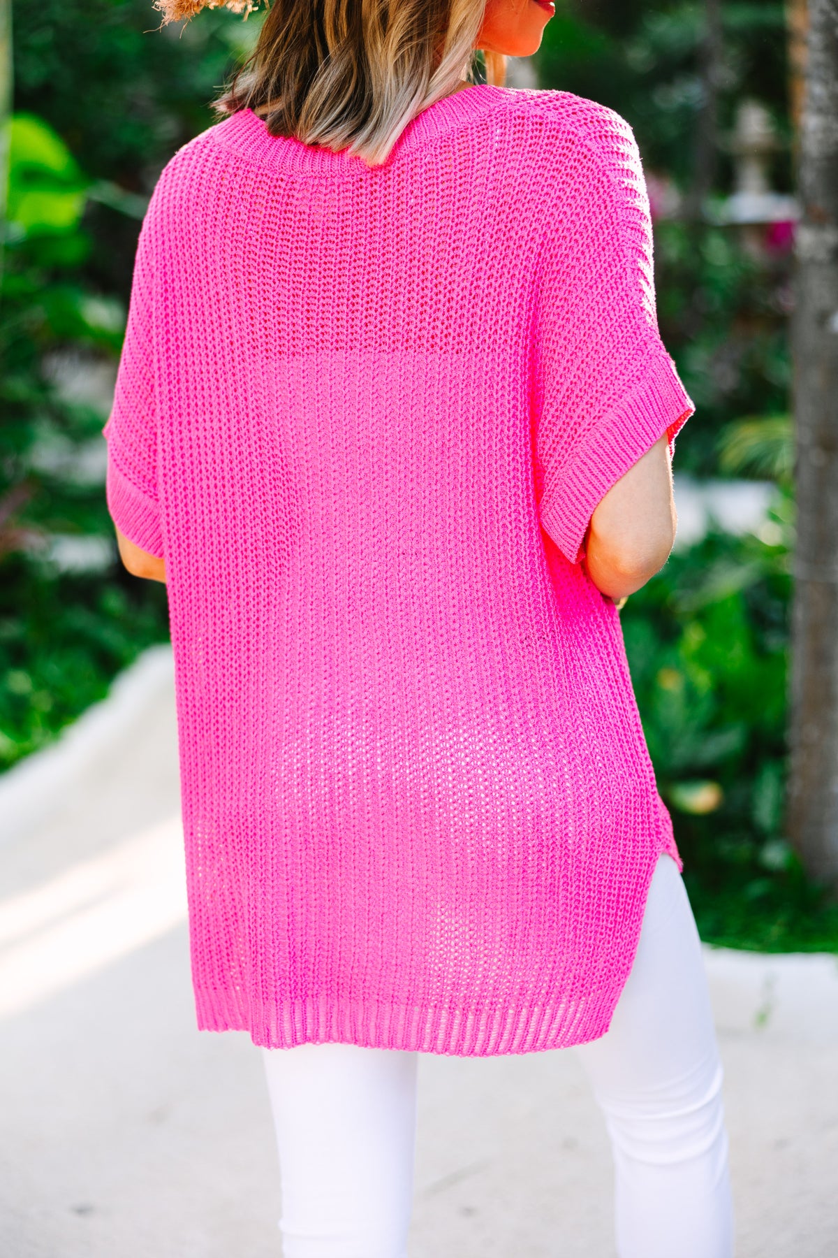 Make It All Right Neon Pink Short Sleeve Sweater – Shop the Mint