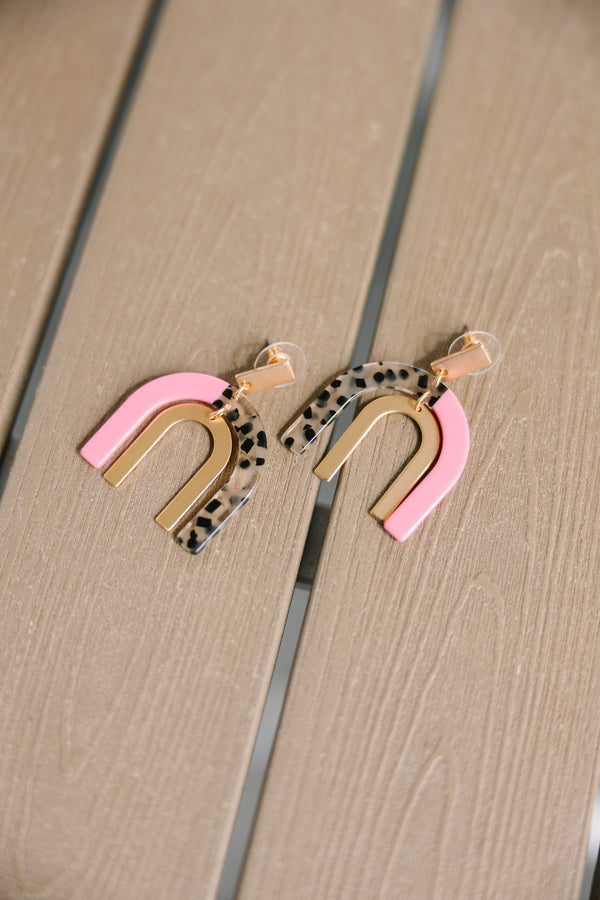 The Rylan Pink Earrings