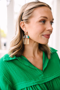 The Krista Green Rhinestone Earrings