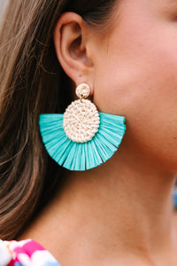 Fan Favorite Mint Rafia Earrings