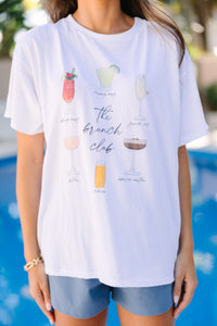 The Brunch Club White Graphic Tee