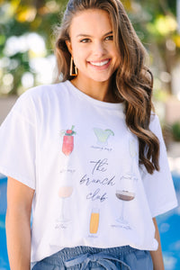 The Brunch Club White Graphic Tee