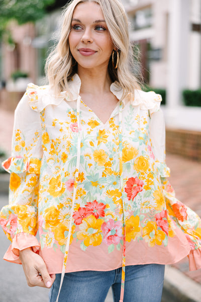 Feel The Joy Yellow Floral Blouse – Shop the Mint