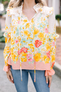Feel The Joy Yellow Floral Blouse