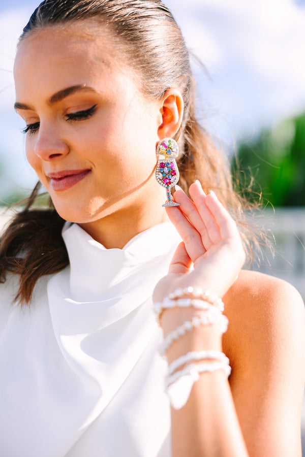 Taylor Shaye Designs: Malibu Sunset Pink Beaded Earrings