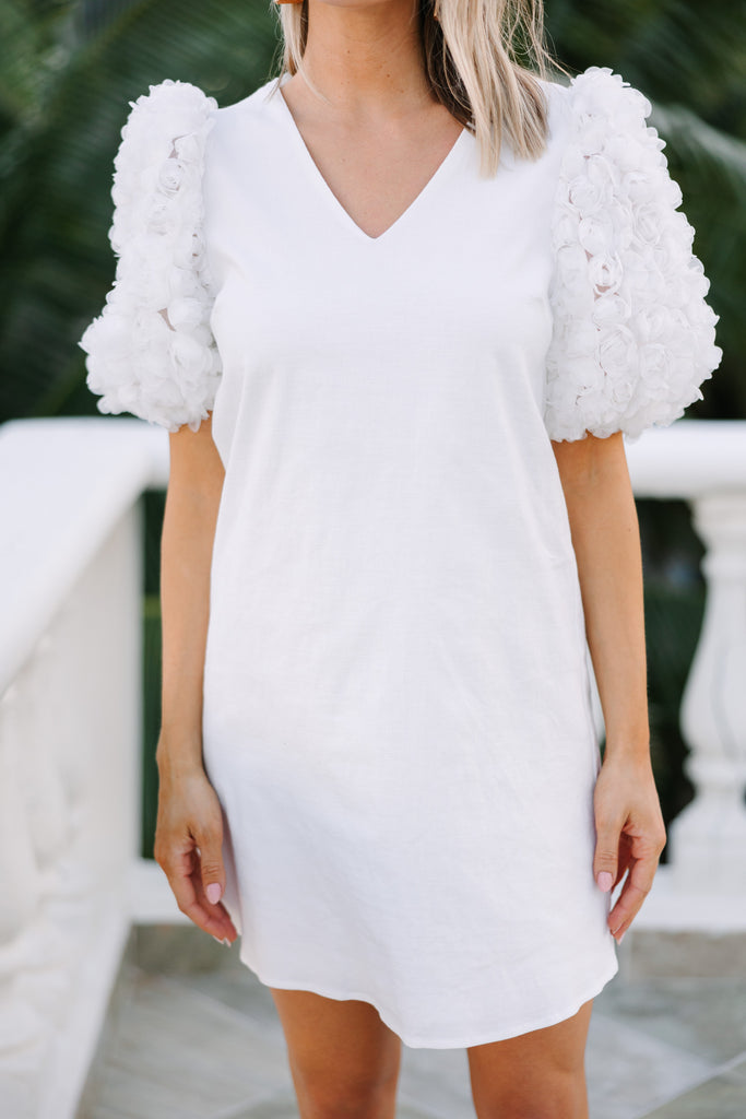 Take A Moment White Puff Sleeve Dress – Shop the Mint