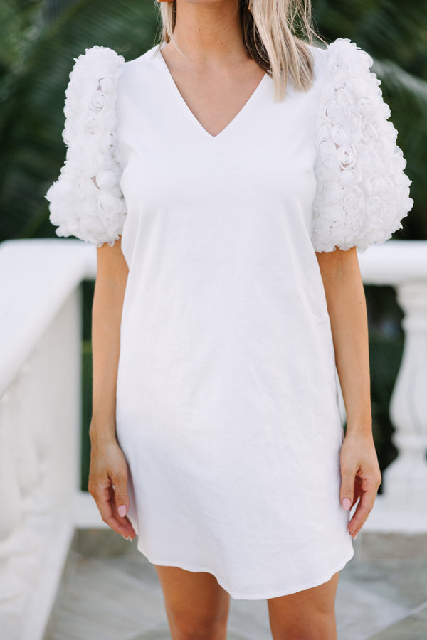 Take A Moment White Puff Sleeve Dress Shop the Mint Take A Moment White Puff Sleeve Dress Shop the Mint