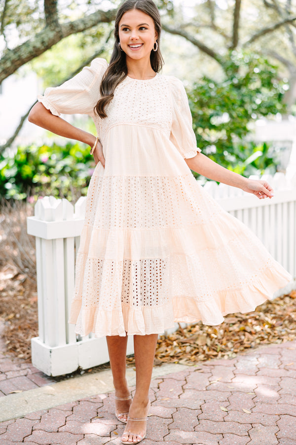 Making Moves Cream White Eyelet Midi Dress Shop the Mint Making Moves Cream White Eyelet Midi Dress Shop the Mint