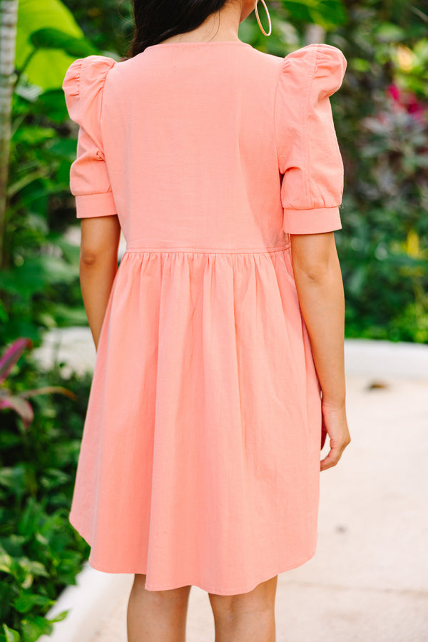 Beautiful Work Coral Orange Babydoll Dress Shop the Mint Beautiful Work Coral Orange Babydoll Dress Shop the Mint