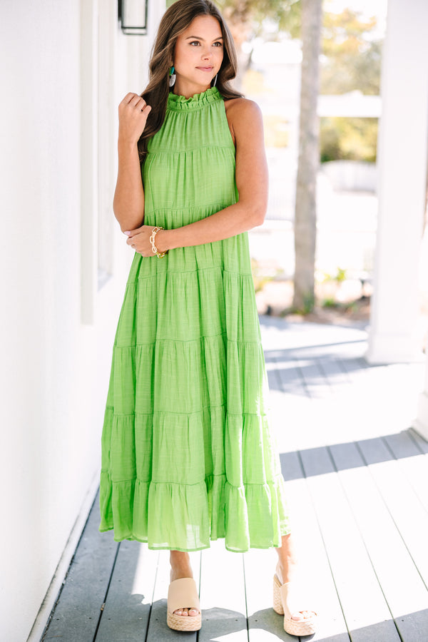 Come To Me Melon Green Tiered Midi Dress Shop the Mint Come To Me Melon Green Tiered Midi Dress Shop the Mint