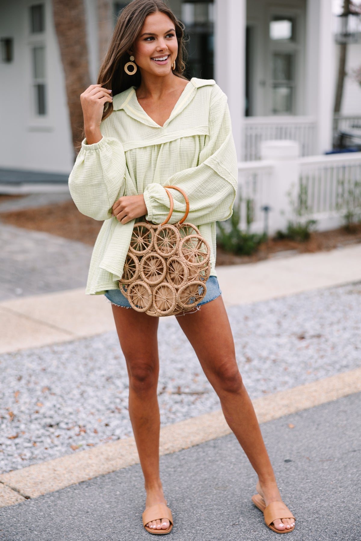 Love Life Melon Green Babydoll Top – Shop the Mint