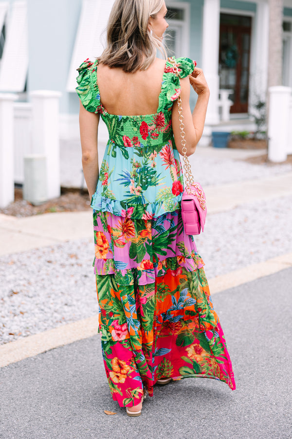 Beauty In Bora Bora Green Tropical Floral Maxi Dress Shop the Mint Beauty In Bora Bora Green Tropical Floral Maxi Dress Shop the Mint