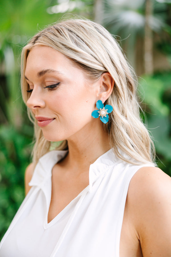 Do Your Part Turquoise Flower Earrings