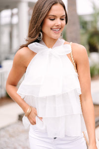White Tiered Blouse
