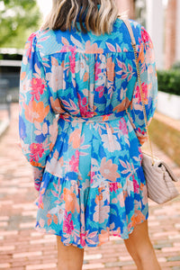 Admitted Beauty Blue Floral Dress