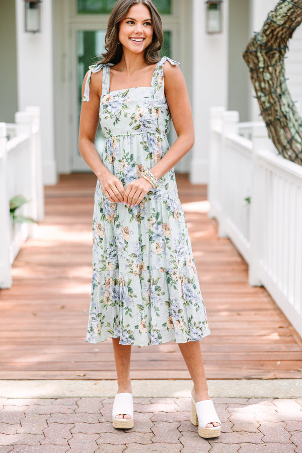 Get Ready Mint Green Floral Maxi Dress – Shop the Mint