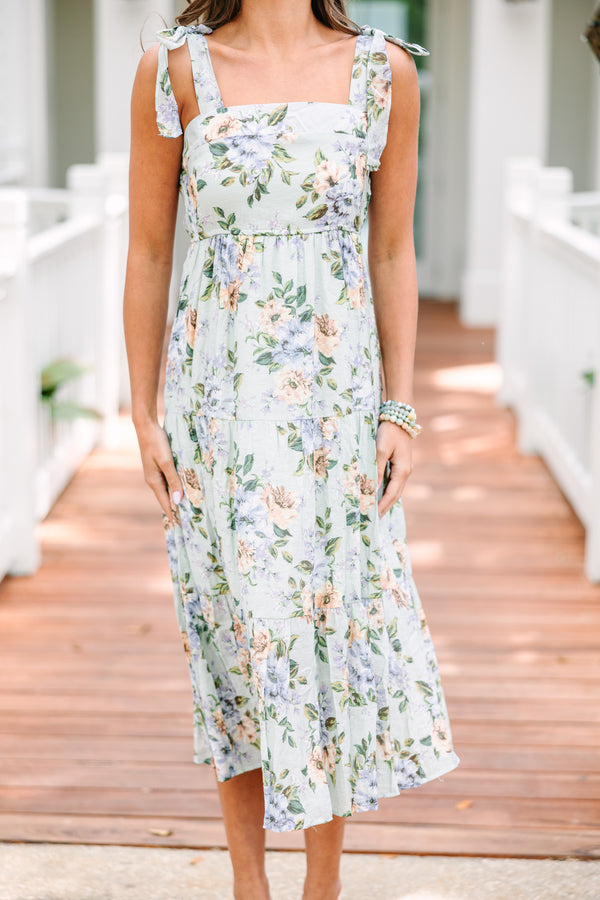 Get Ready Mint Green Floral Maxi Dress