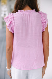 More Than You Know Blossom Pink Ruffled Tank